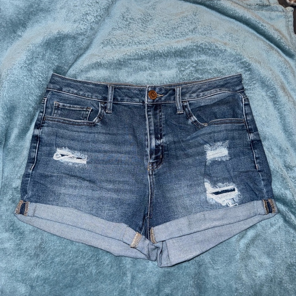 SO Blue Distressed Jean Shorts